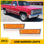 Set of 2 Chrome Bezel Marker Lights for Chevy Blazer GMC Jimmy (1980–1995)