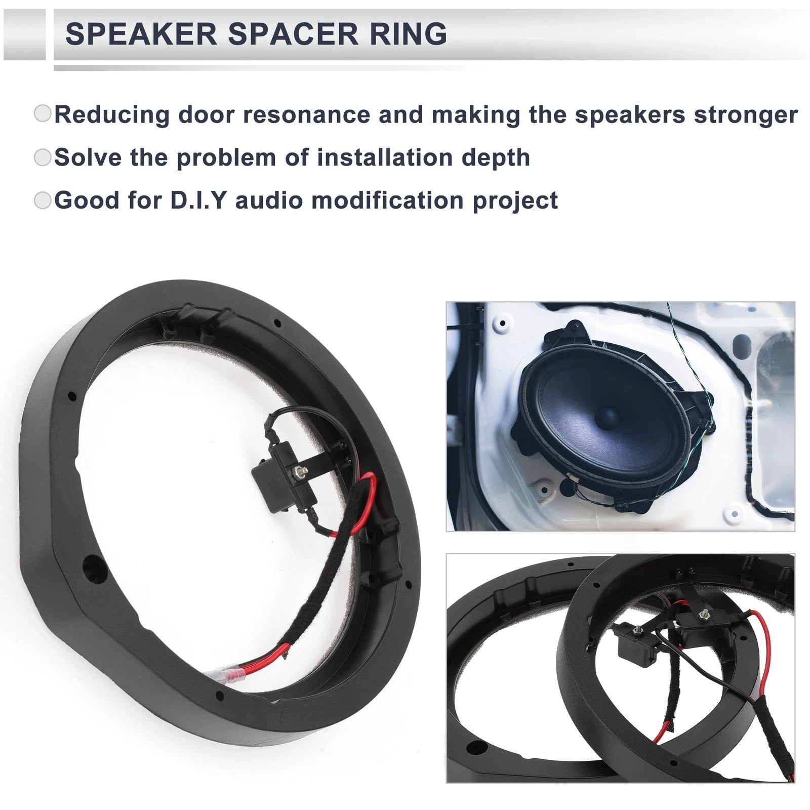 Set of 2 Speaker Spacer Rings for Honda 6.5" Tweeter