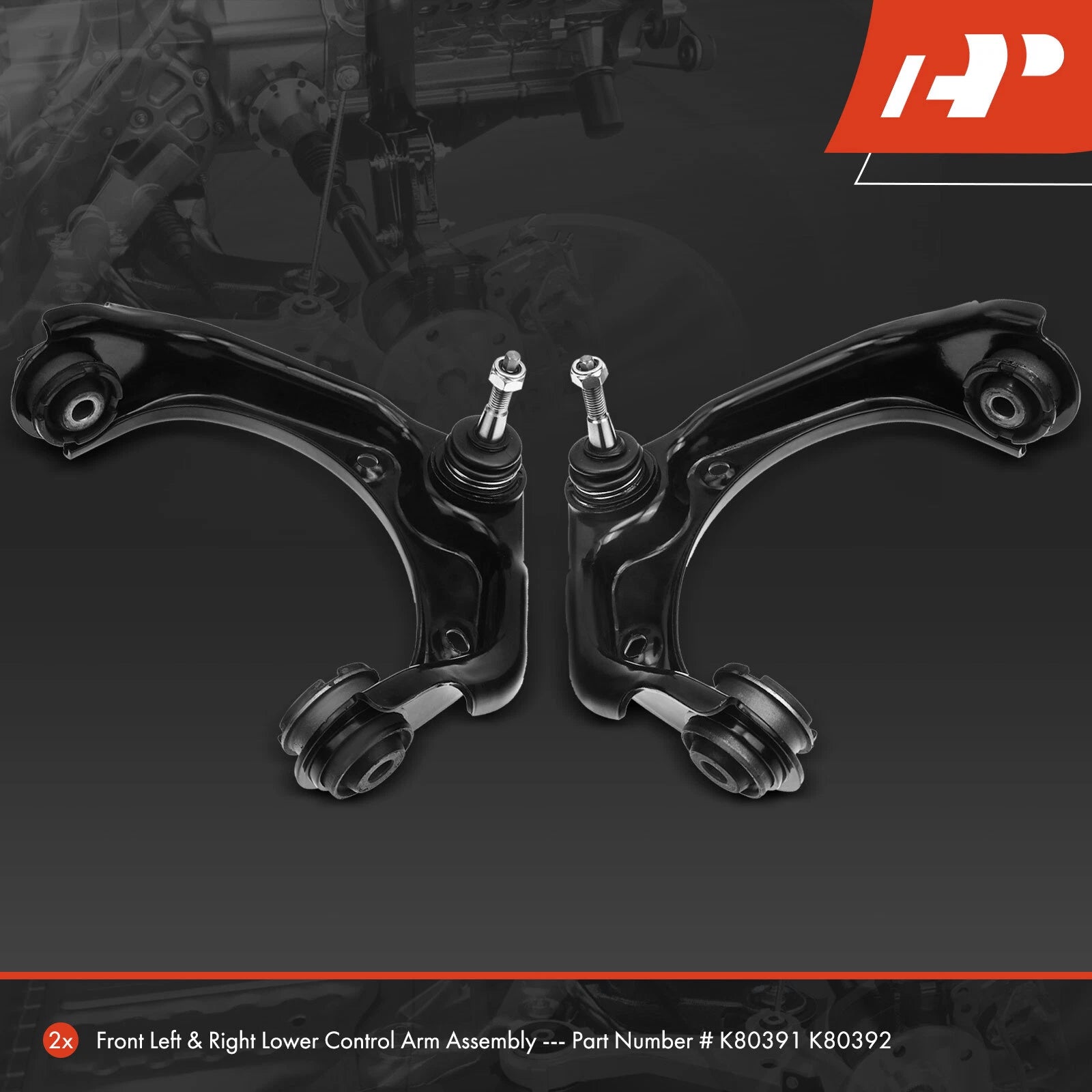 2X Front Upper Control Arm with Ball Joint for Ford Explorer (2002-2010)