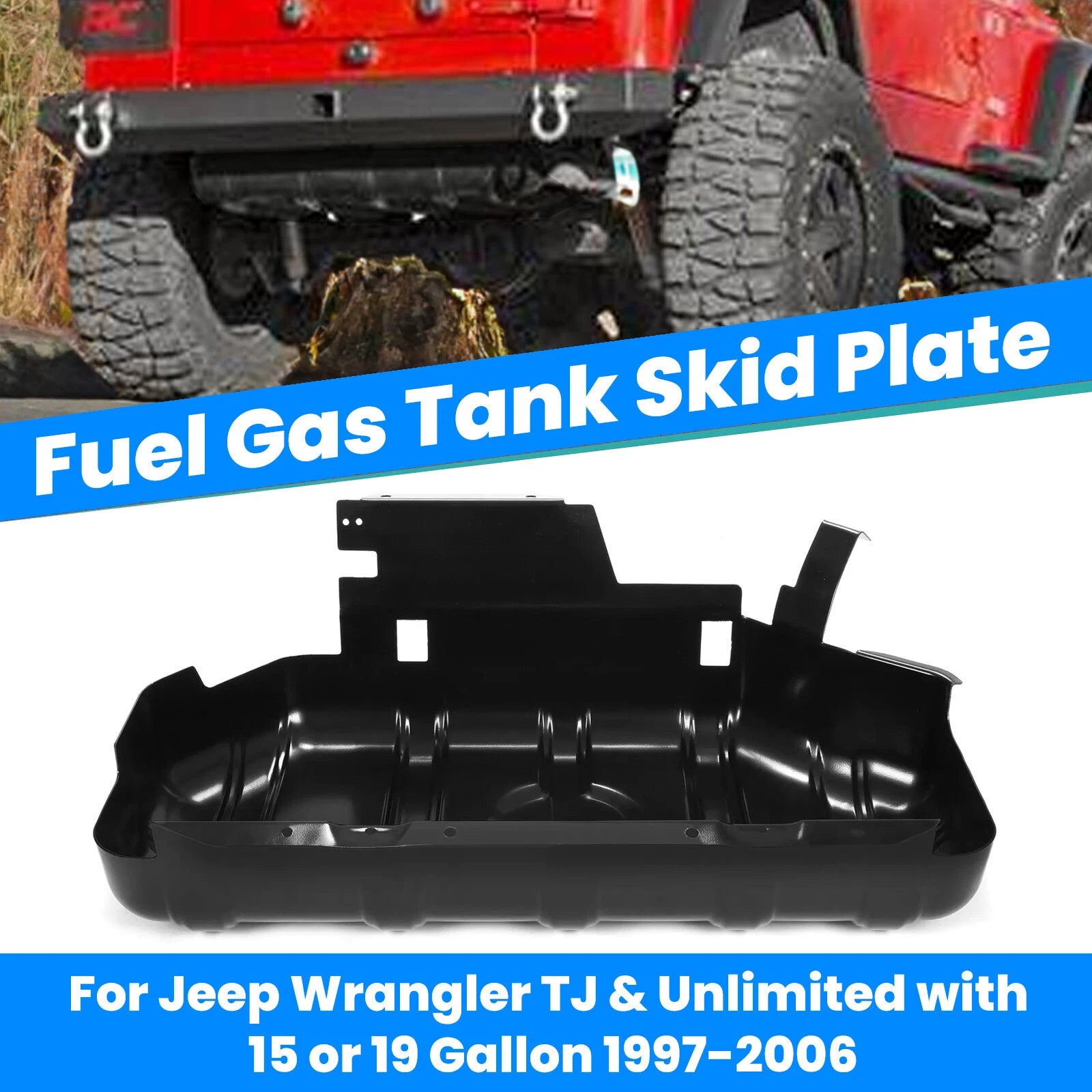 Fuel Tank Skid Plate for Jeep Wrangler TJ & Unlimited (1997–2006)