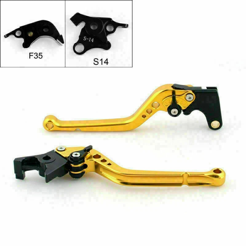 Long Brake Clutch Levers for Suzuki GSXR1000 (2007–2008) Gold T9