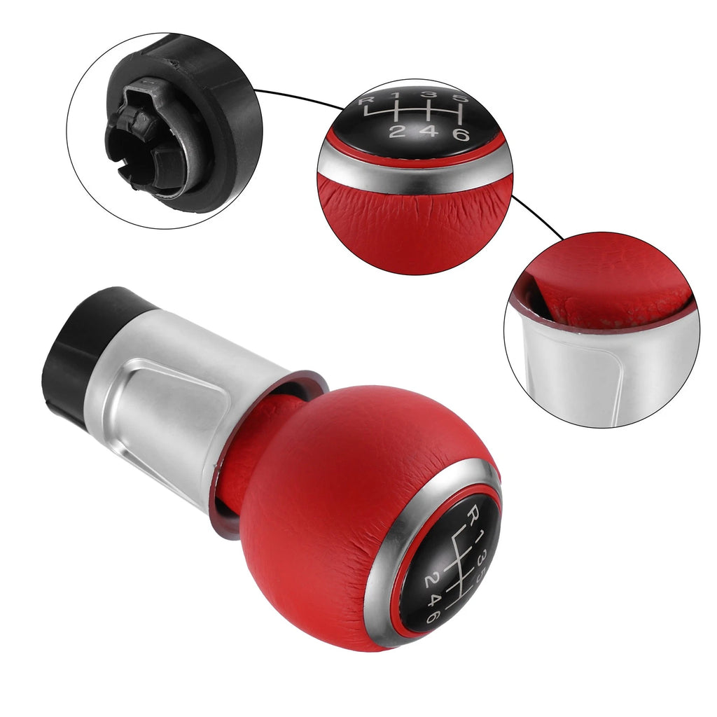 6 Speed Gear Shift Knob for Audi A4 S4 B8 8K A5 8T Q5 8R Line Red