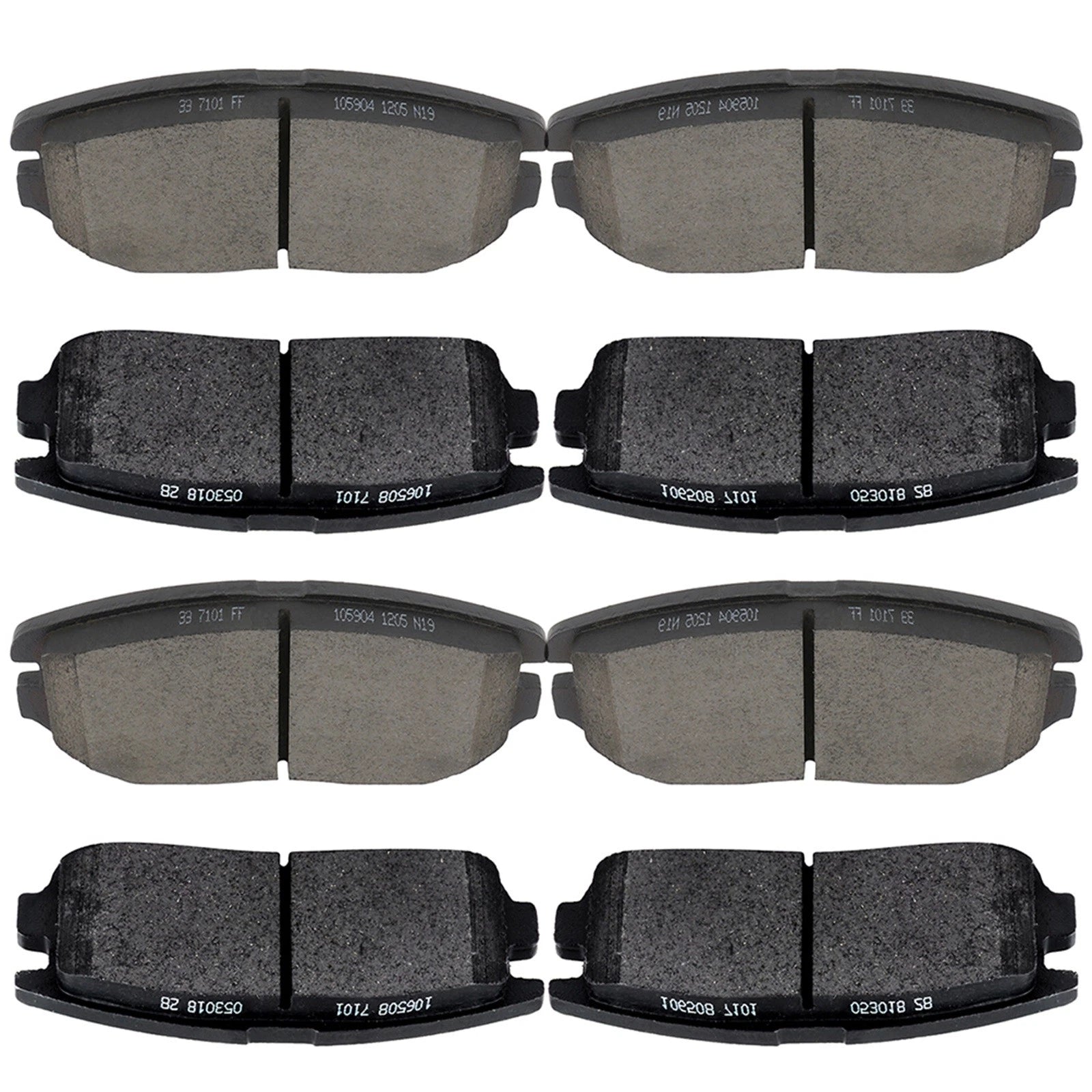 Set of 4 Ceramic Brake Pads for Chevrolet Equinox, GMC Terrain (2010–2016)