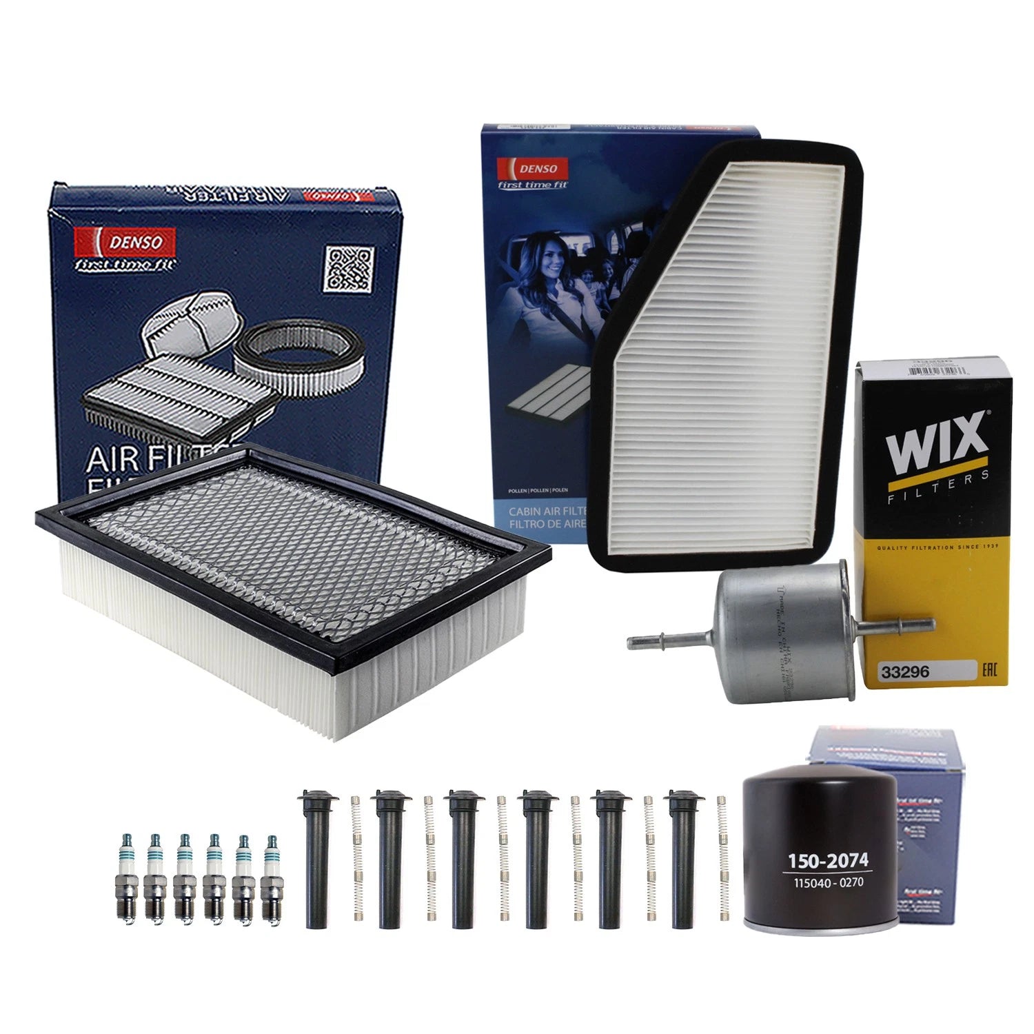 Denso Tune Up Kit 6 Spark Plugs & Boots for Tribute 2001–2008