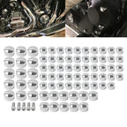 75X Chrome Engine Bolt Topper Caps for Harley Touring Road Street Glide (07-16)