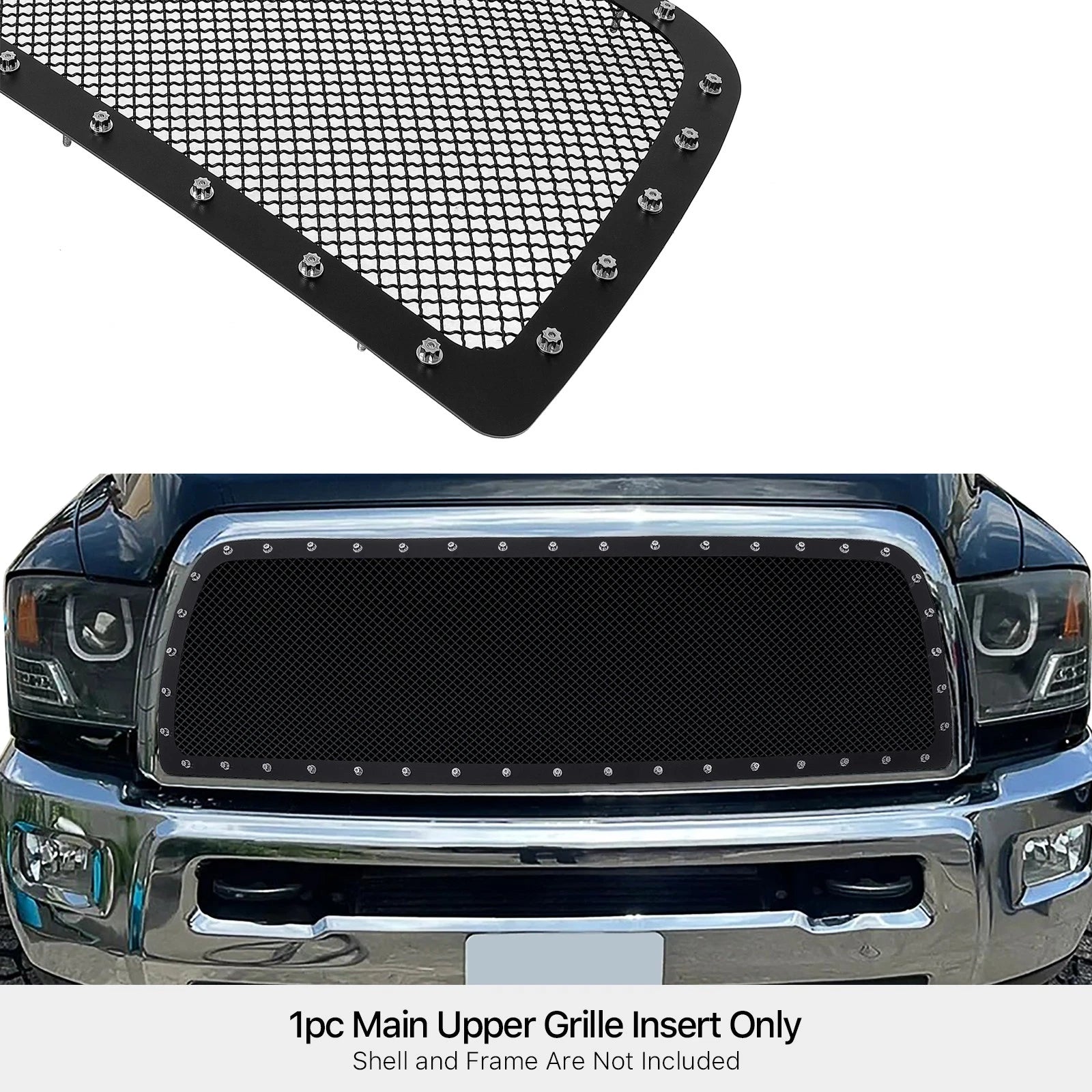 Stainless Black Mesh Grille Insert for Ram 2500/3500 (2010-2013)