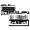 LED DRL Headlights for Chevy GMC C/K Suburban Tahoe Yukon (1988–2000)
