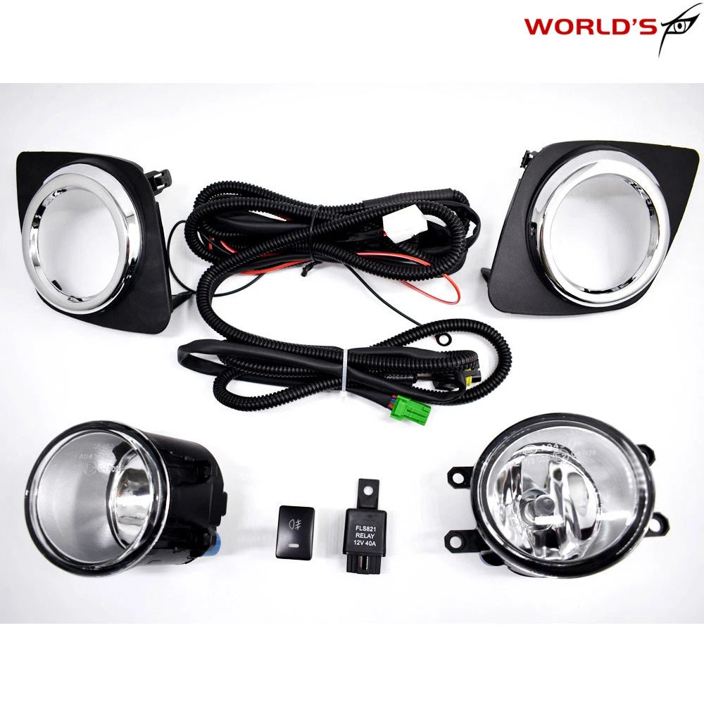 Set of 2 Chrome Fog Lights for Toyota RAV4 (2009–2012)