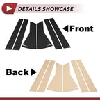 6 Pcs Door Pillar Window Trim for Nissan Qashqai (2008–2013) Black