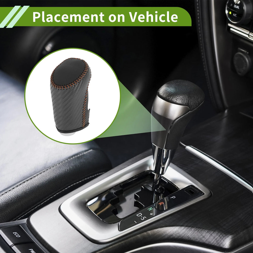 Gear Shift Knob Cover for Chevrolet Malibu (2016–2023) Black Carbon Fiber