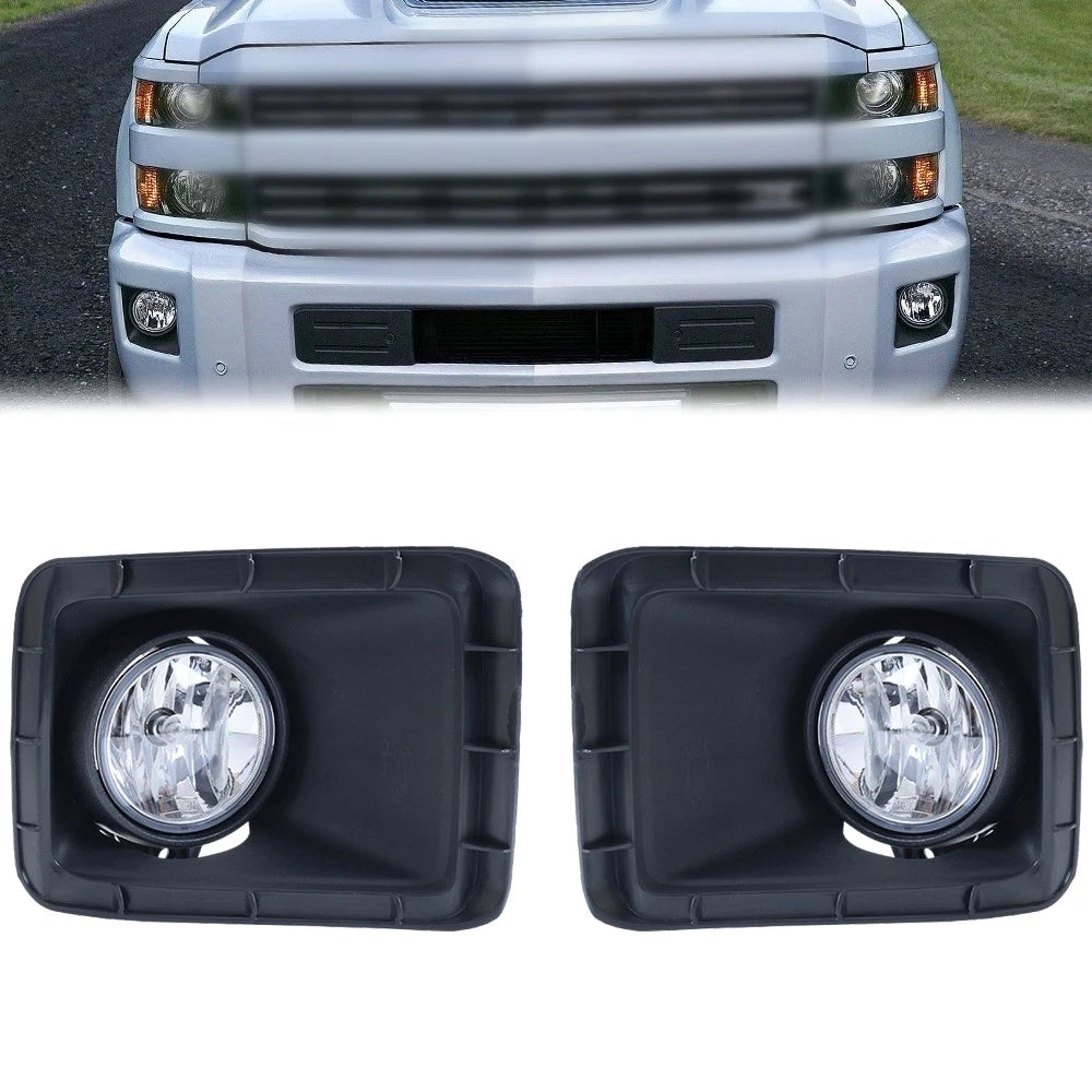 Set of 2 Fog Light Bezel Panels for Silverado 2500HD 3500 (2015–2018) 22978632