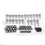 Fairing Bolts Kit for Kawasaki Ninja ZX6RR ZX6R 636 (2003–2006) - Silver Round