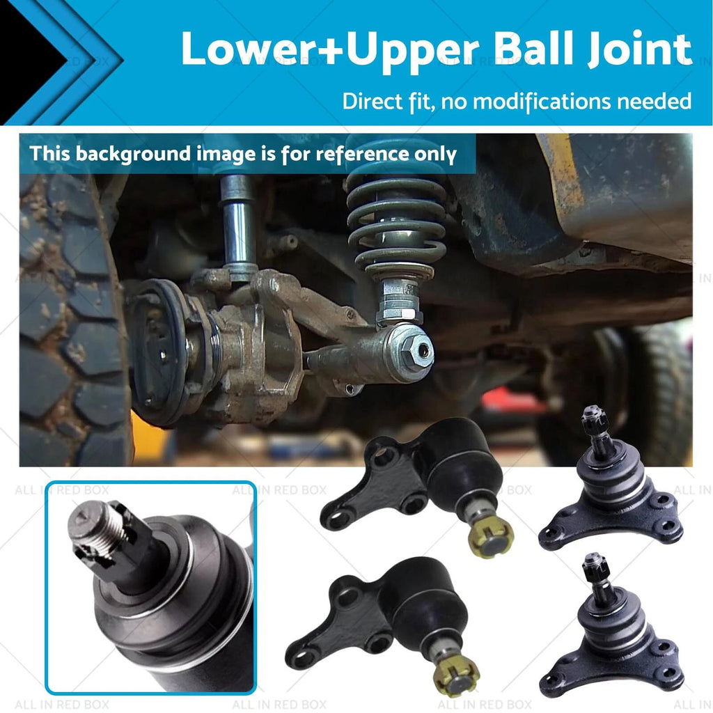 4X Lower & Upper Ball Joints for Toyota HiLux (LN85, LN86, RN85, RN90, YN85)