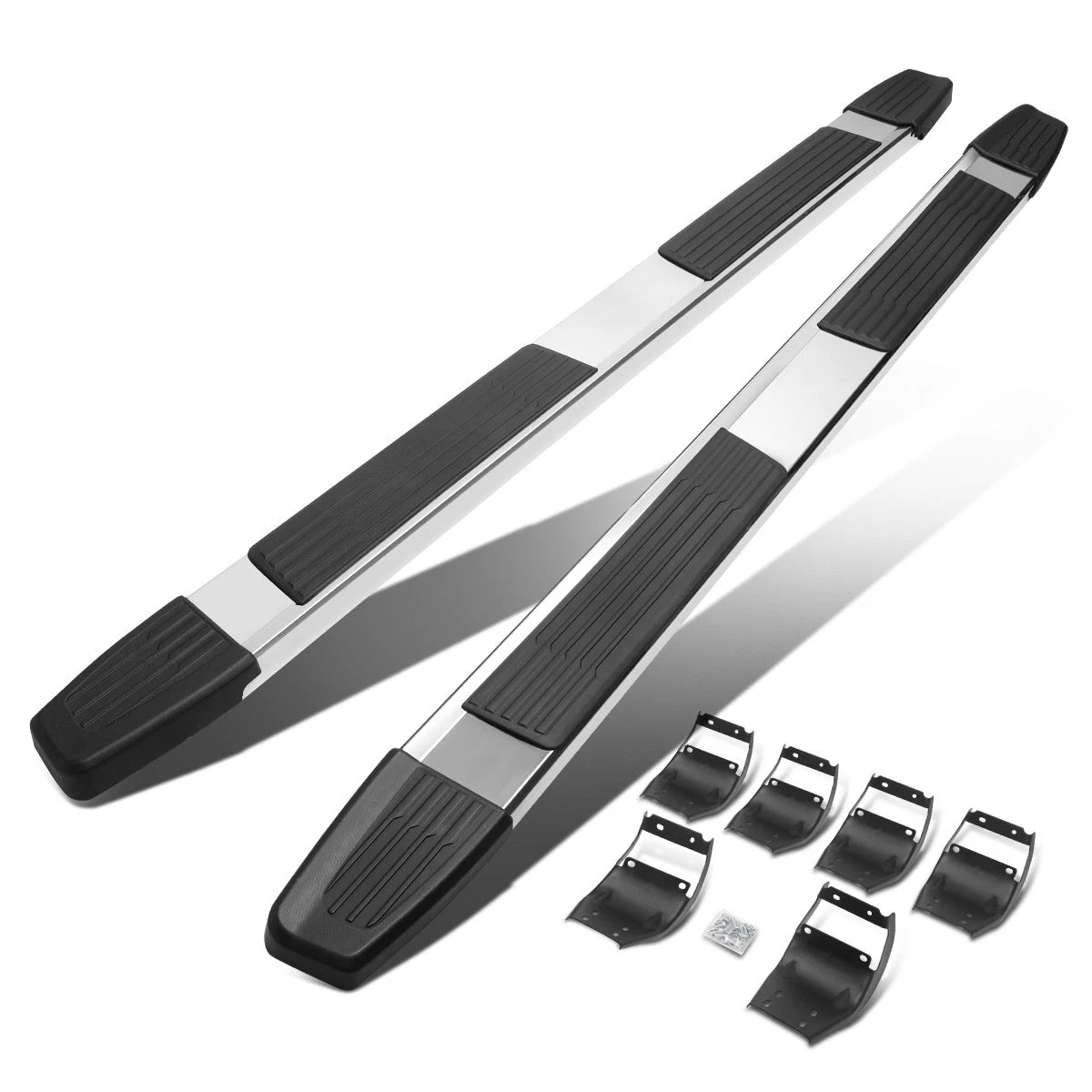 Set of 2 Stainless Flat Running Boards for Ford F150 Super Crew (2015–2020)