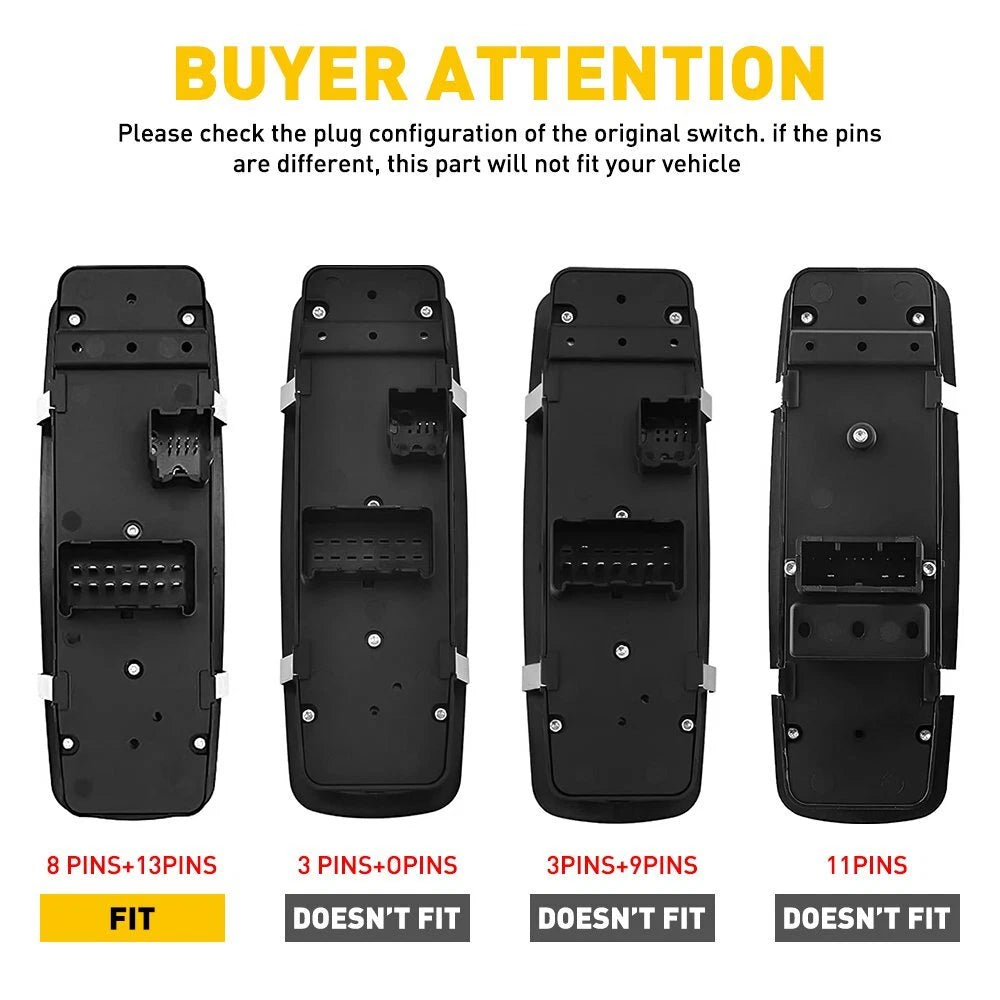 Master Driver Side Window Lock Switch for Jeep Liberty Dodge Nitro Journey (2002–2012)