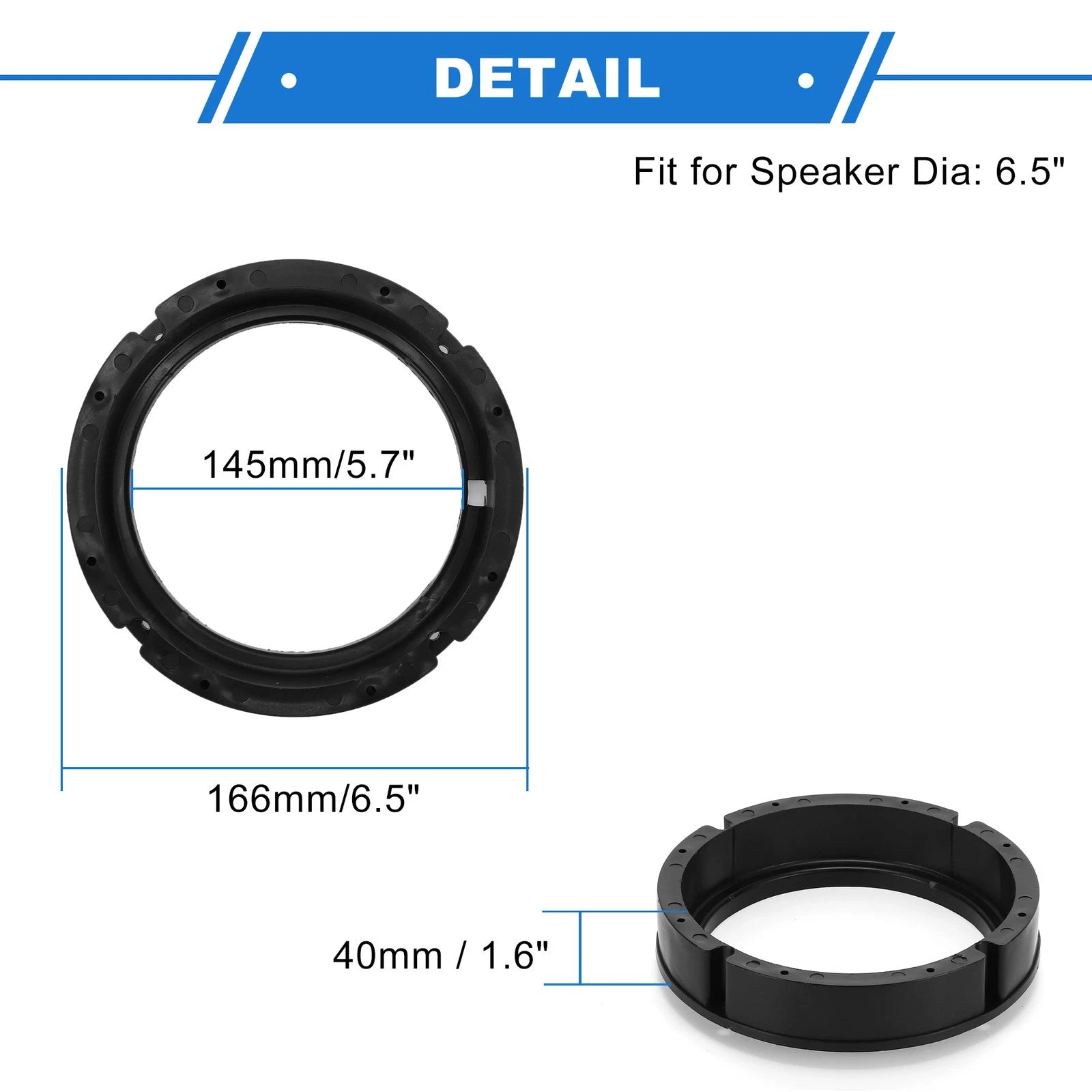 Set of 2 Speaker Spacer Rings for Volkswagen CC (2009–2017)