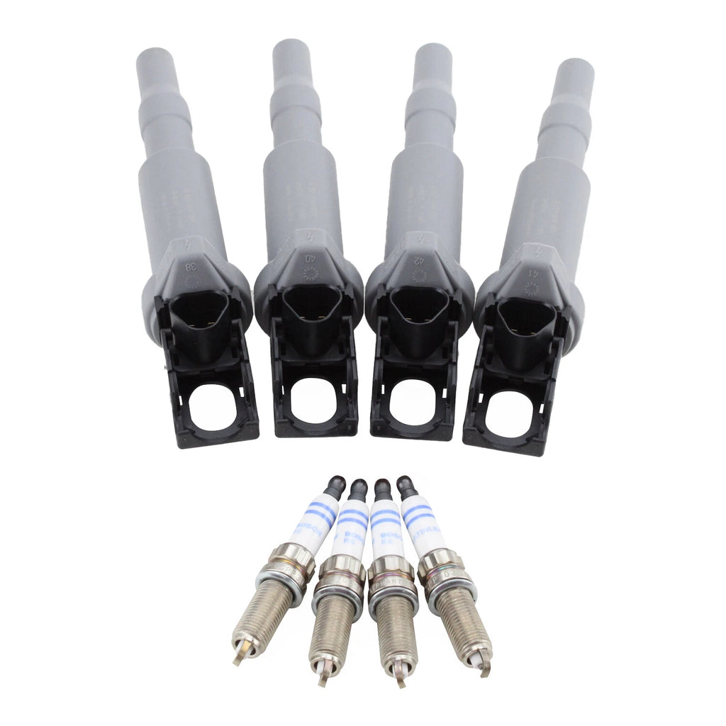 Set of 4 Ignition Coils & Spark Plugs for BMW F22 F25 F30 (2012–2019)