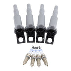 Set of 4 Ignition Coils & Spark Plugs for BMW F22 F25 F30 (2012–2019)