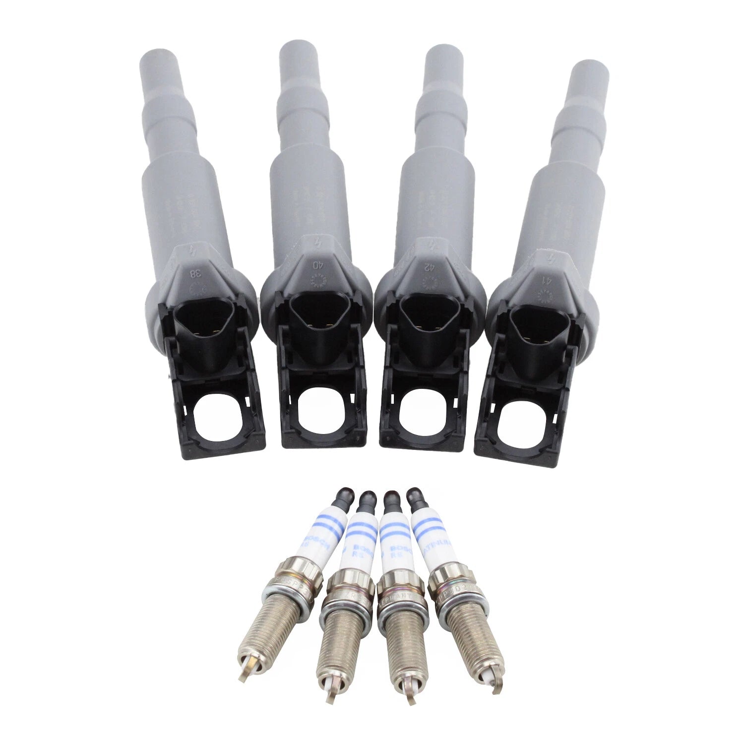Set of 4 Ignition Coils & Spark Plugs for BMW F22 F25 F30 (2012–2019)