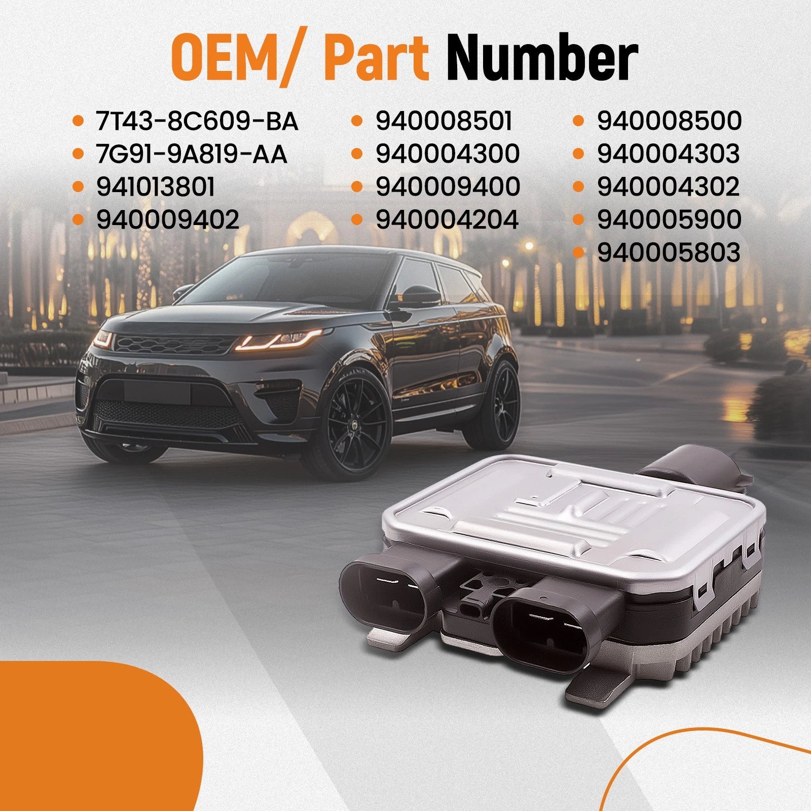 Cooling Fan Control Module Relay 2Fan ECU for Volvo S60 S80 V40 (2000–2010) 7T43-8C609-BA