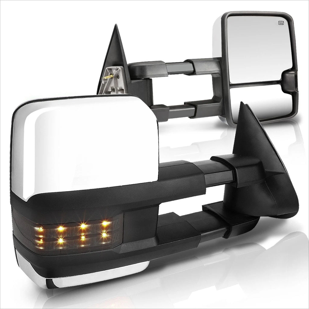 Powered Heated Chrome Towing Mirror with Smoked LED Lamp for Silverado/Sierra (2003–2007)