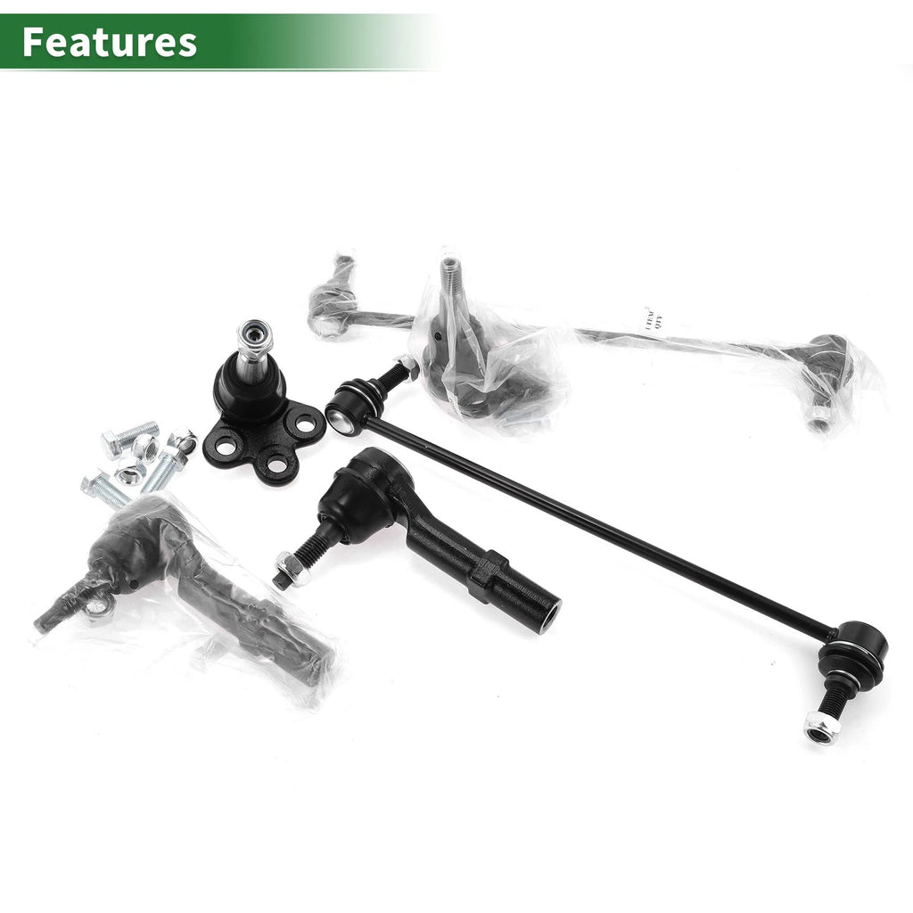 6X Front Suspension Kit Tie Rod Ends Sway Bar Link Ball Joint for GMC Acadia (2007–2016)