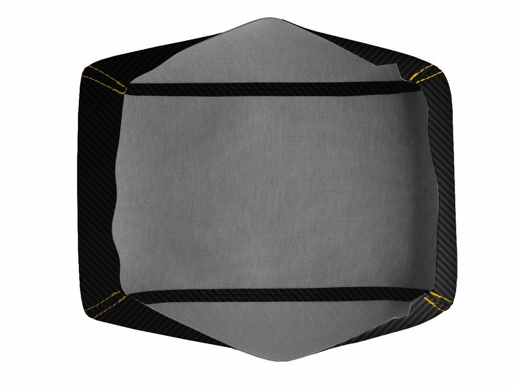 Console Lid Armrest Cover for Dodge Challenger (2008–2014) Carbon Fiber Yellow Stitch