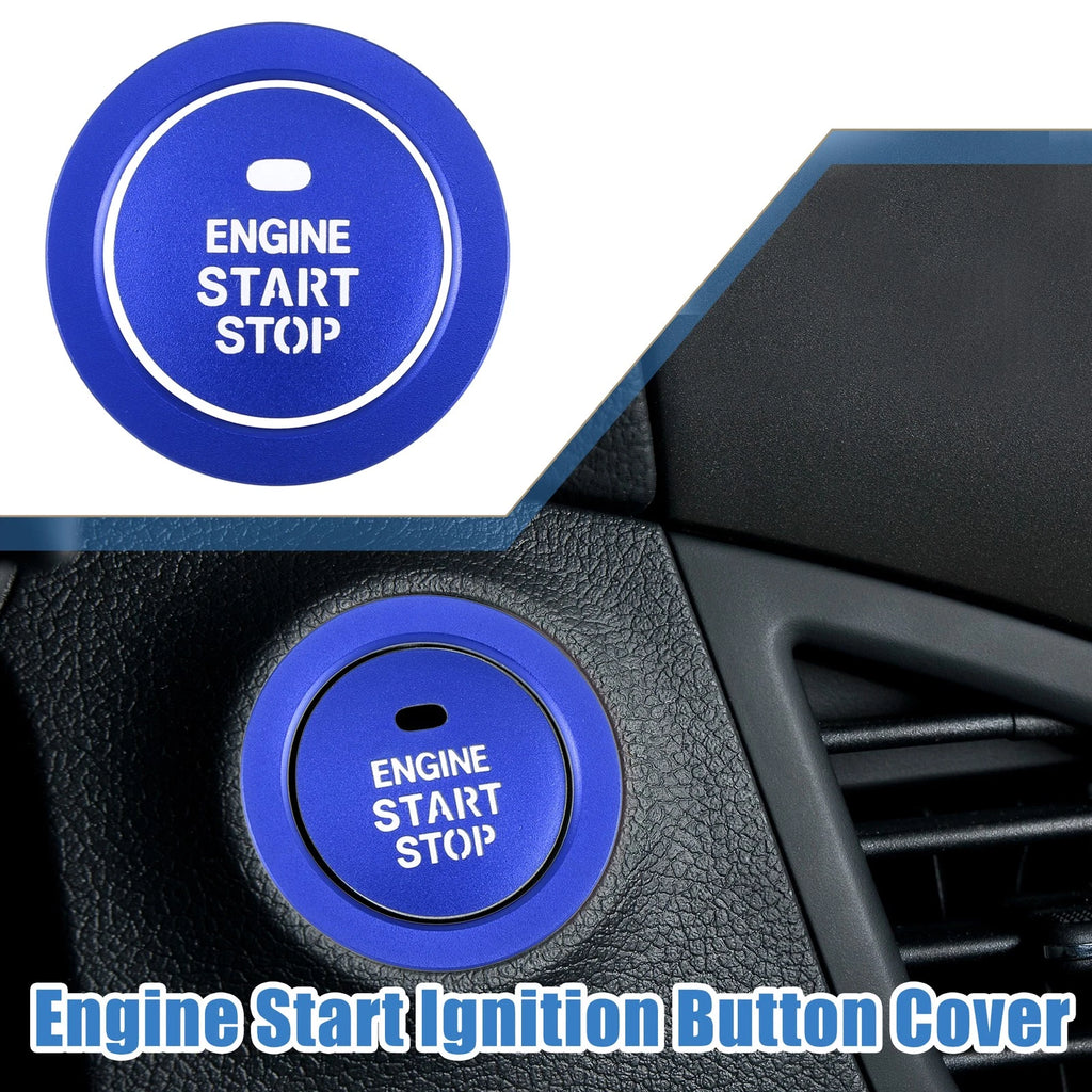 Engine Ignition Button Decal for Hyundai Sonata (2011–2014) Aluminum Alloy Blue