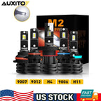 Set of 2 LED Headlight Bulbs for H11 9012 9006 9005 (High Low Beam)