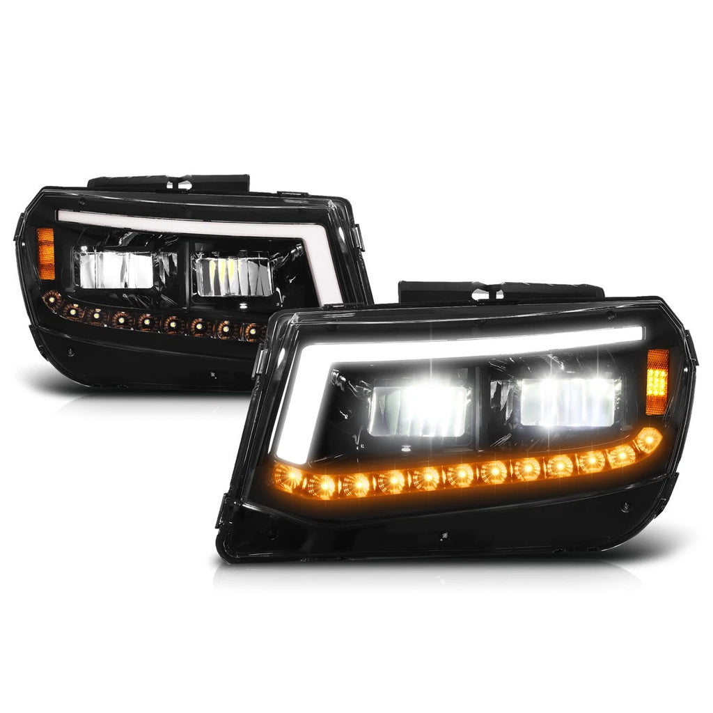 LED DRL Sequential Turn Signal Headlights for Chevy Camaro (2014–2015)