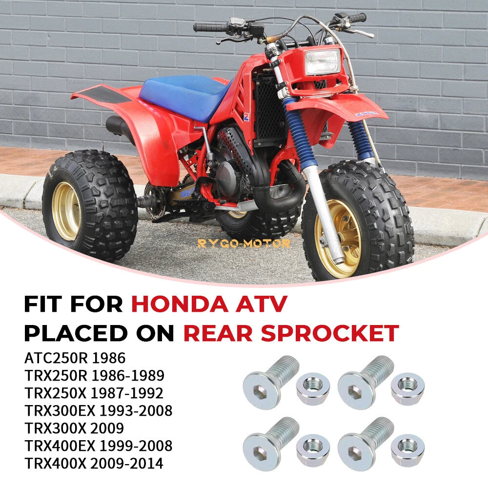 Rear Sprocket Bolts Kit for Honda TRX400EX TRX300EX TRX250R TRX250X (1999–2009)