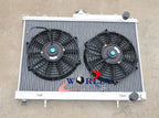 42mm Aluminum Radiator & 2 Fans for Nissan Skyline R33 R34 GTR GTS-T