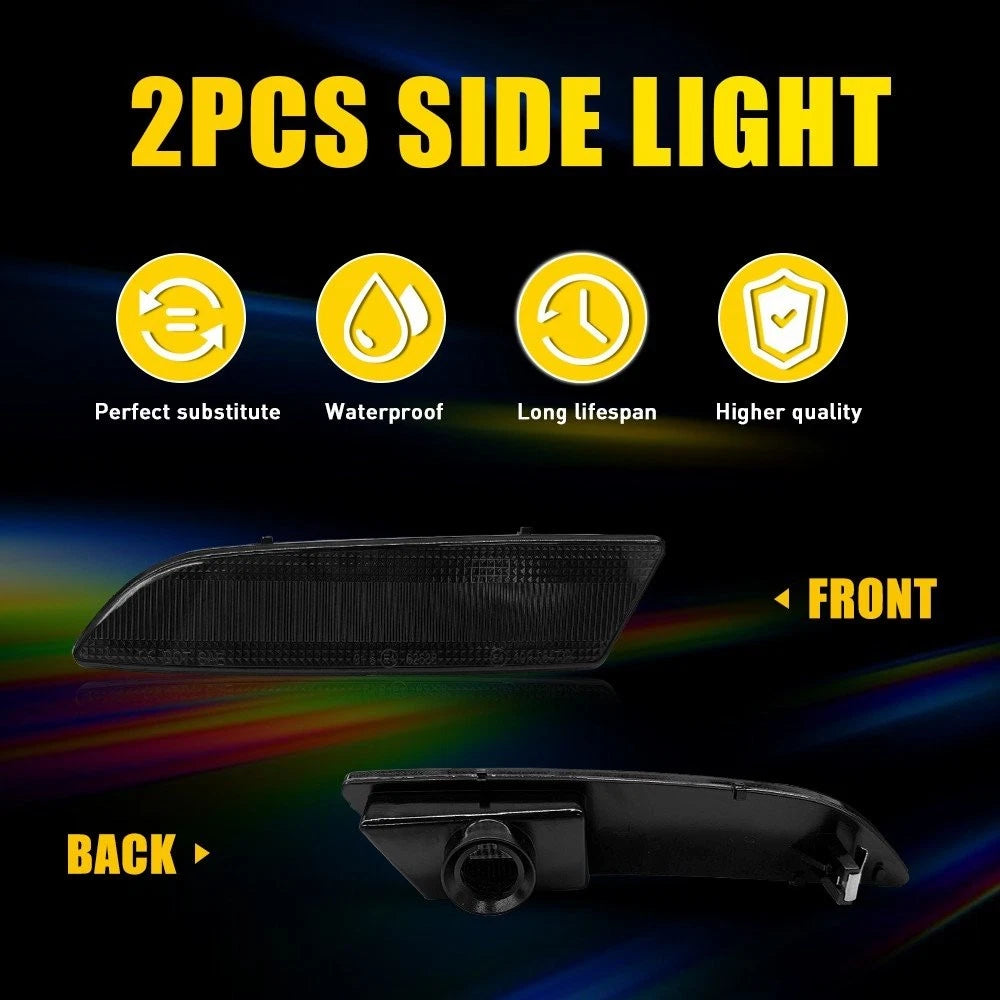 Smoked Front Bumper Side Marker Reflector Light for Chrysler Crossfire (2004–2008)