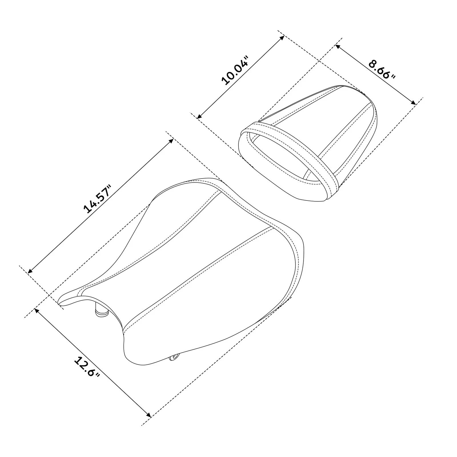 Black Rider Driver Passenger Pillion Seat for Suzuki GSXR1000 (2017–2024)