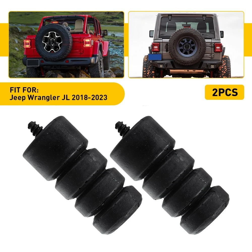 2X Tailgate Spare Tire Bumper Stop Pad for Jeep Wrangler JL (2018–2023)