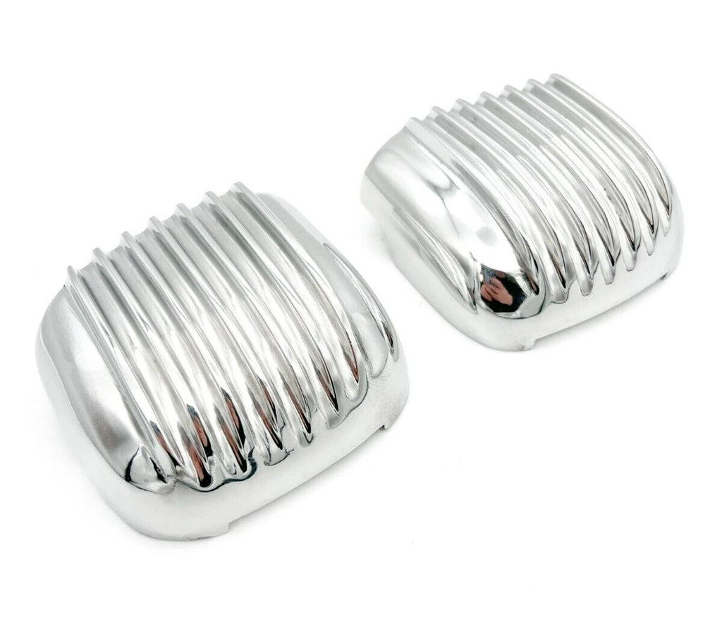 Polished Finned Aluminum Drum Brake Scoops Pair for Ford (1939–1948)