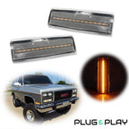 2X Clear Amber LED Side Marker Lights for Chevrolet S10 GMC S15 Jimmy