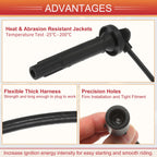 Set of 4 Spark Plug Wire Ignition Coil Cables No.SOA430Q119 for Subaru Baja, Forester (2003–2008)