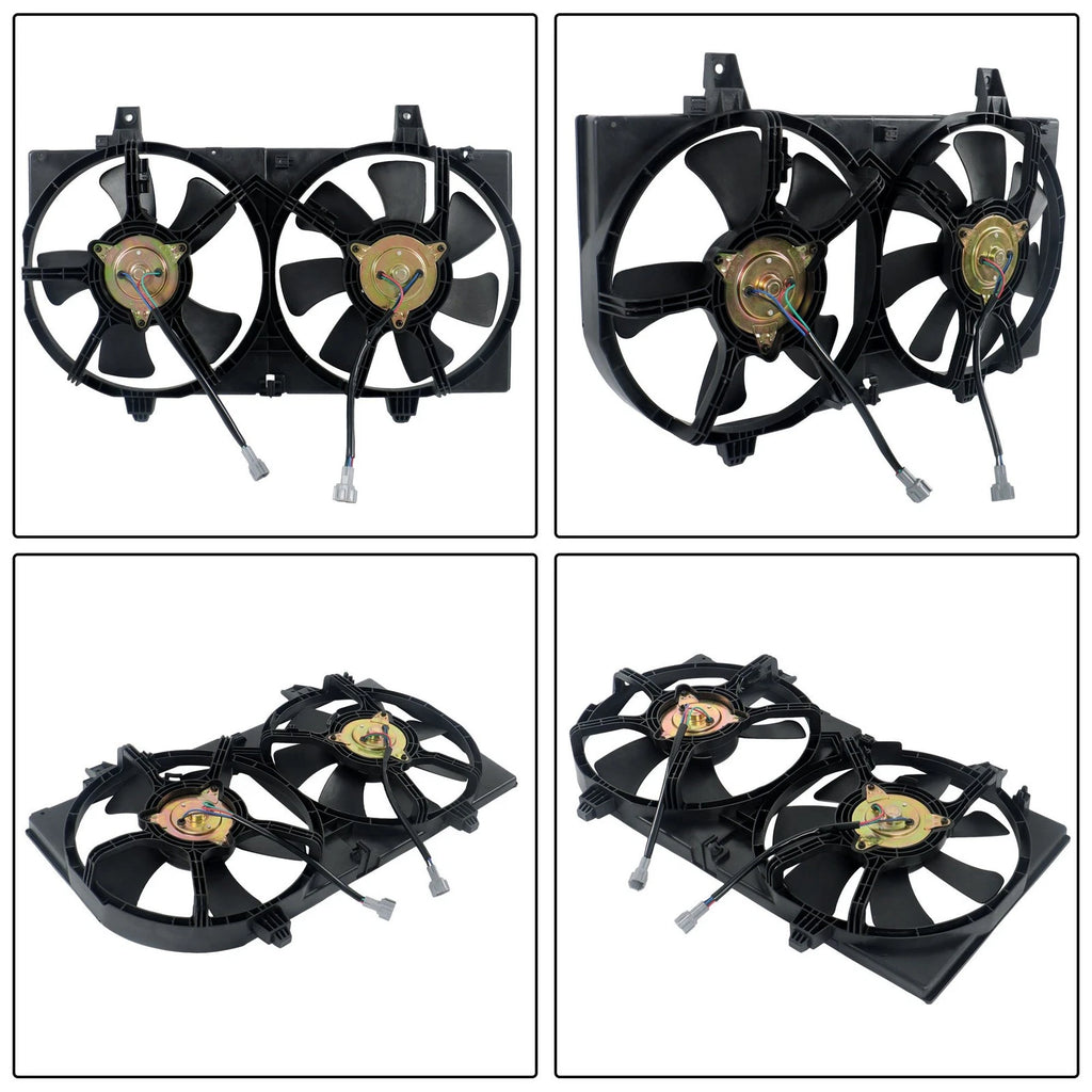 Dual Radiator Condenser Cooling Fan Assembly for Nissan Sentra 2002–2006