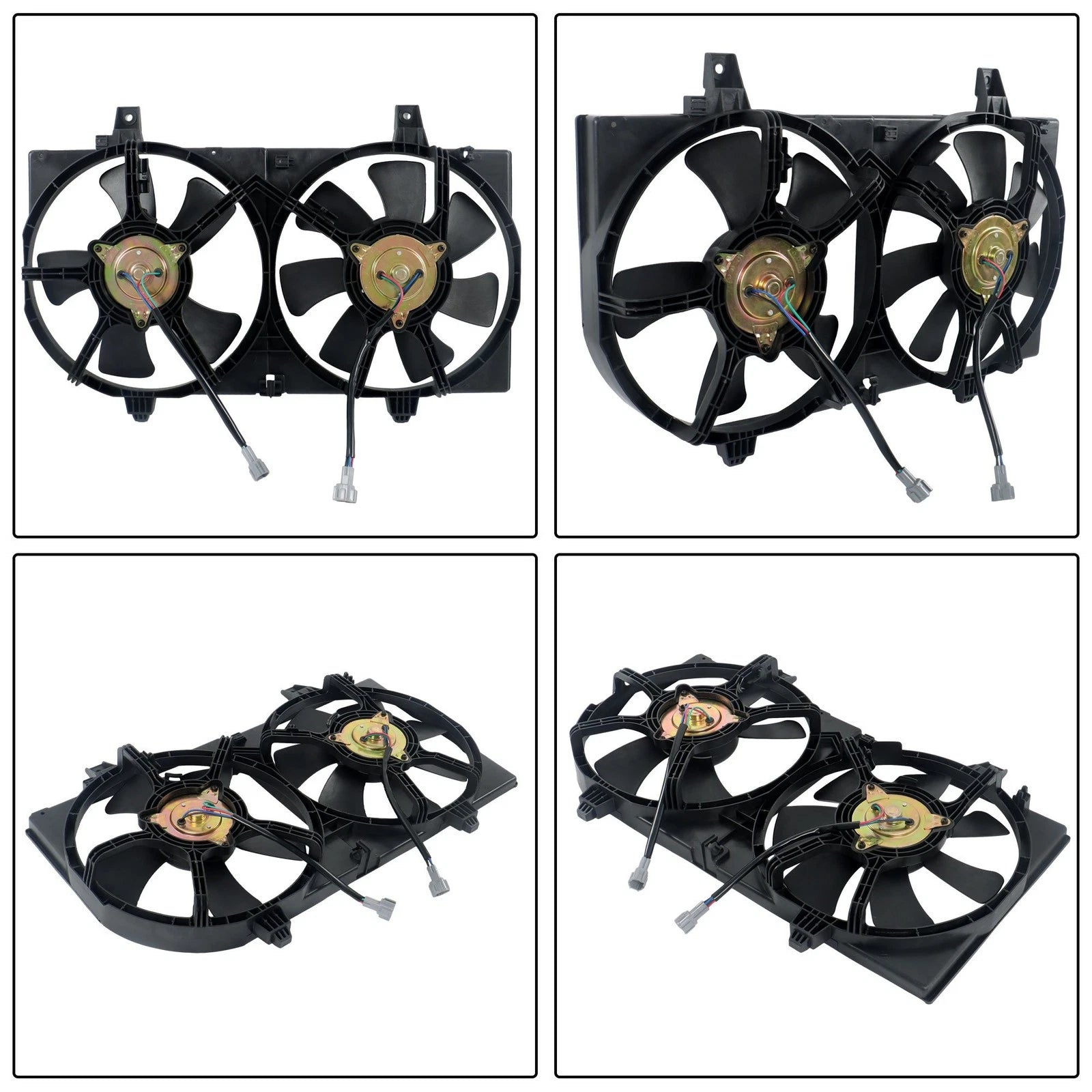 Dual Radiator Condenser Cooling Fan Assembly for Nissan Sentra 2002–2006
