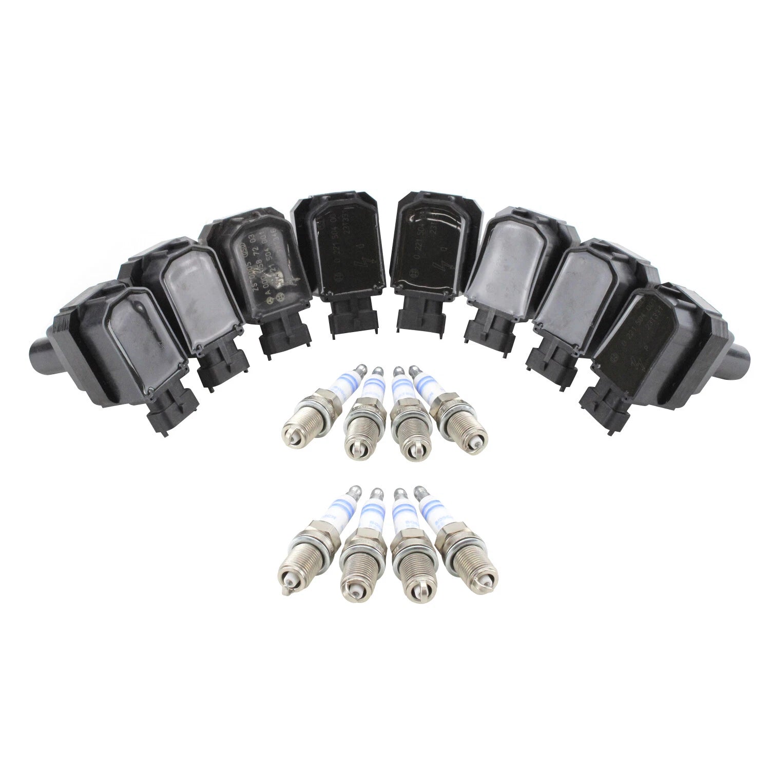 Set of 8 Ignition Coils & 8 Spark Plugs for Mercedes W129 W140 W210 V8