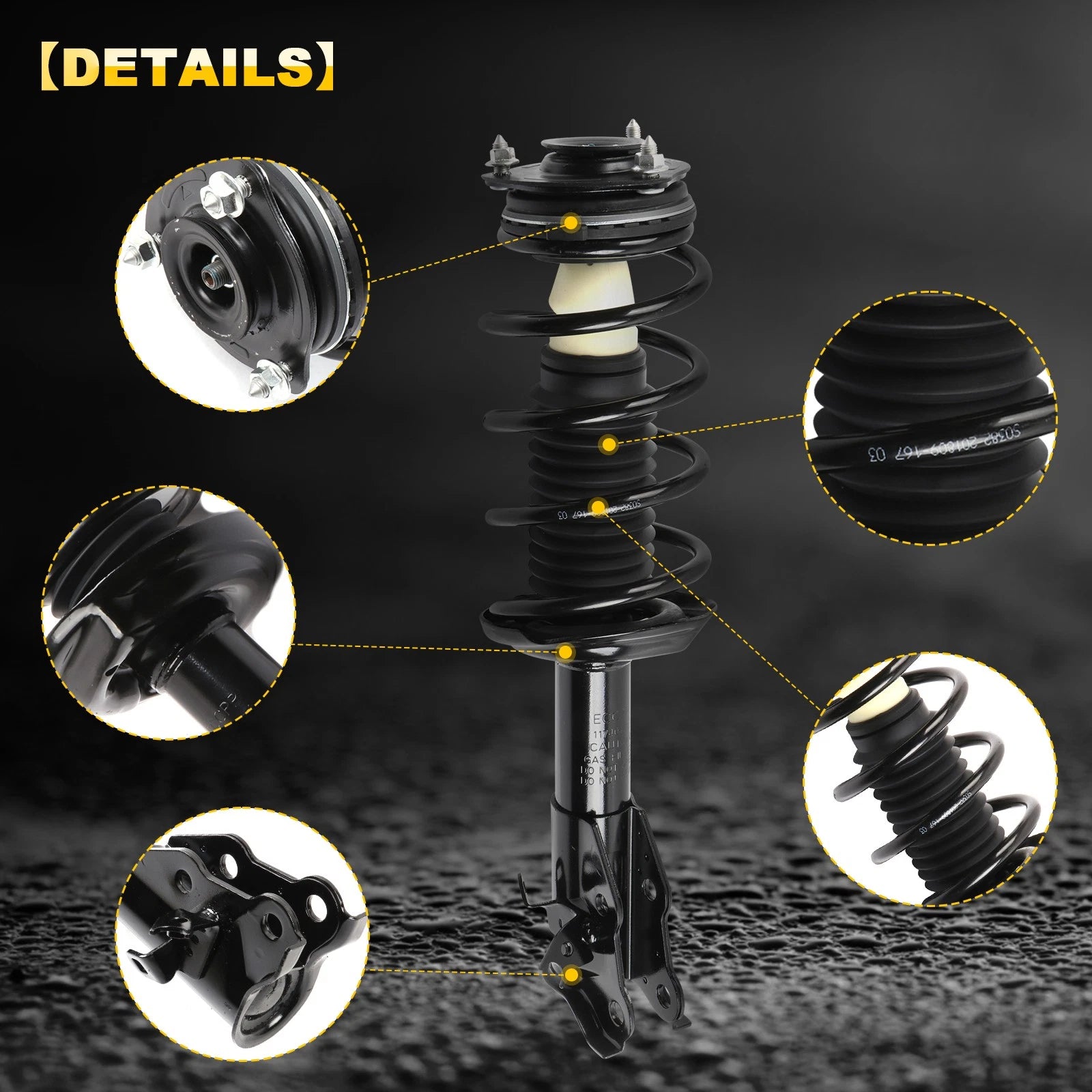 Set of 2 Front Complete Struts for Honda Civic (2006–2011)
