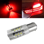 Red 80W Projector LED Tail Light Lens for 16-SMD 1157 2057 (2010–2020)