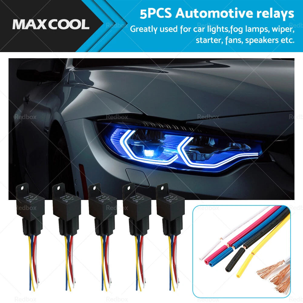 5X SPDT Automotive Relay 24V 40A 5 Pin for Car Yacht Caravan