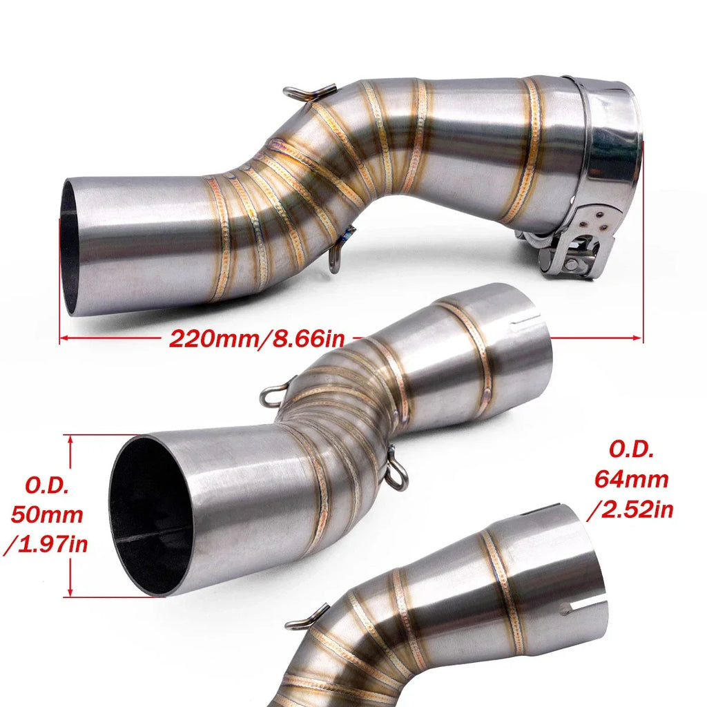 Exhaust Mid Link Pipe Stainless Steel for BMW R1200GS ADV (2013–2019)