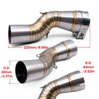 Exhaust Mid Link Pipe Stainless Steel for BMW R1200GS ADV (2013–2019)