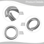 480pcs Assorted Spring Lock Washers Stainless Steel for Construction