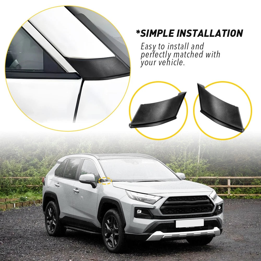 Pair A Pillar Trim Panel Covers for Toyota RAV4 (2019-2023)
