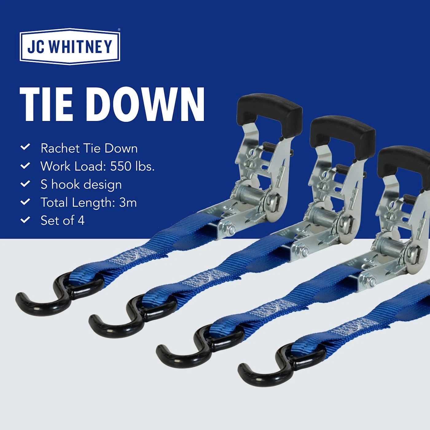 Ratchet Tie Down Straps for Universal Use 