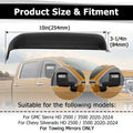 Set of 2 Mirror Cover Caps for 2020–2024 Chevy Silverado GMC Sierra HD 2500 3500